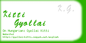 kitti gyollai business card